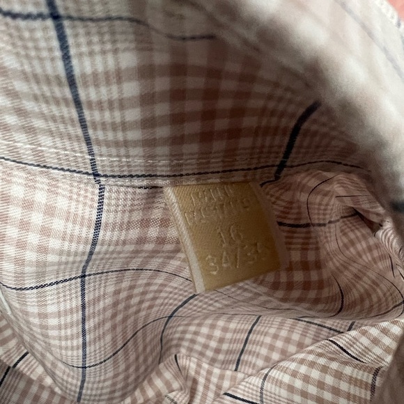 MICHAEL Michael Kors Dress Shirt Button-Up Non Iron Neutral 16 Collar - Picture 8 of 9